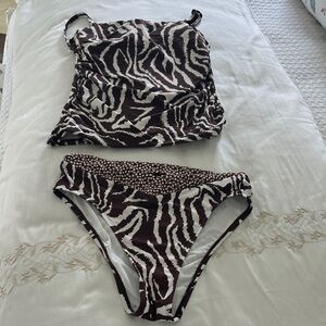 Zebra Print Tankini Swimsuit by La Blanca